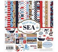 Carta Bella DEEP BL SEA COLLECTN 12X12 KIT, Red, Navy, Blue,White, One Size