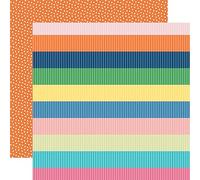Echo Park Paper Happy Crafting Double-Sided Cardstock 12"X12"-Scrapbooking Stripes