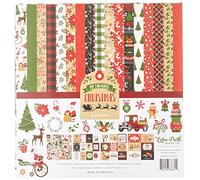 Echo Park Paper My Favorite Xmas COL 12X12 KIT, Red, Green, Black,Chalkboard, Tan, One Size