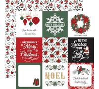 Echo Park Paper Santa Claus: 4x4 Journaling Cards 12x12 Patterned Paper, Multi