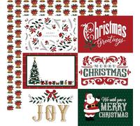 Echo Park Paper Santa Claus: 6x4 Journaling Cards 12x12 Patterned Paper, Multi