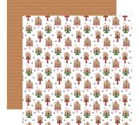 Echo Park Paper Santa's Christmas Delivery: Gingerbread Houses 12x12 Patterned Paper, Multi