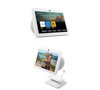 Echo Show 8 (3e génération, modèle 2023), Blanc + Support réglable, Blanc