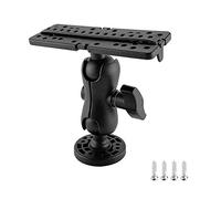 Echo Sounder Mounting Base, 360 Degree Rotatable Marine Universal Electronic Stand, Ball Mount Echo Sounder and Boat Mounting Plate Fishfinder Kayak Accessories