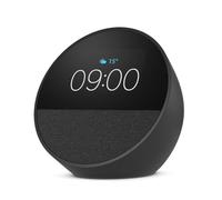 Echo Spot (newest gen), Smart alarm clock with vibrant sound + Alexa, Black