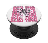 Echo Tech Echocardiography Technician Girl Coquette Bow Pink PopSockets Adhesive PopGrip