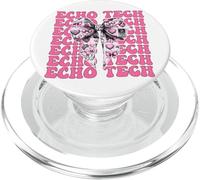 Echo Tech Echocardiography Technician Girl Coquette Bow Pink PopSockets PopGrip for MagSafe