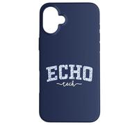 Echo Tech Staff Varsity Blue Floral Staff Appreciation Case for iPhone 16 Plus
