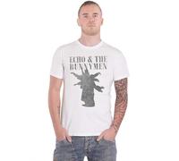 Echo & The Bunnymen T Shirt Silhouettes Band Logo Official Mens White XL