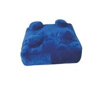 Echo Three Building Brick Cushion Square Blue | Play Pillow Kids Room Home Decor Filled Cushions | Decorative Retro Fun Novelty Cushion Toy Large Pillow
