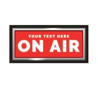 Echo Three Personalised Wall Art Black Framed Print On Air |Custom Large Wide Room Sign |DJ Recording Artist Classic Retro Signage | Display Show Broadcasting | Live Social Media Content Creator Gift