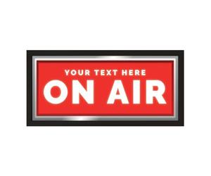 Echo Three Personalised Wall Art Black Framed Print On Air |Custom Large Wide Room Sign |DJ Recording Artist Classic Retro Signage | Display Show Broadcasting | Live Social Media Content Creator Gift