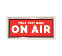 Echo Three Personalised Wall Art White Framed Print On Air |Custom Large Wide Room Sign |DJ Recording Artist Classic Retro Signage | Display Show Broadcasting | Live Social Media Content Creator Gift