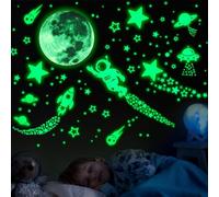 ECHOCUBE 1503pcs Glow in The Dark Stickers, Realistic Luminous Stars Wall Stickers, Glowing Stars for Ceiling and Walls, DIY Luminous Adhesive Stickers for Baby Bedroom Decoration - Green