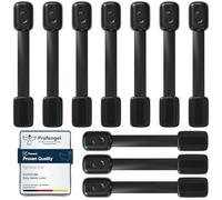 ECHOCUBE Cupboard Locks for Children, 10 Packs Adjustable Baby-Proof Cabinet Locks with 3M Adhesive, Child Safety Locks for Drawers, Fridge, Toilet, Trash No Drilling Needed (Black)