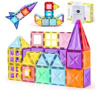 ECHOCUBE Magnetic Building Blocks, 60 PCS Magnetic Building Tiles Set for Kids, Educational Construction Magnet Toys Christmas Birthday Gift for Children Boys and Girls