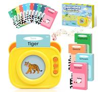 ECHOCUBE Talking Flash Cards for Toddlers, Early Educational Learning Device with 224 German Words, Montessori Sensory Toys for Kids Boy and Girls Age 3+