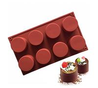 Echodo Round Ice Cube Cylinder Soap Mould Silicone Cylinder Handmade Mould for Cakes, Bread, Cupcakes, Cheesecake, Cornbread Muffin, Brownie, Bakeware Pan, etc.