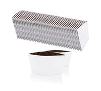 EchoDone Disposable Coffee Cup Sleeves for Hot or Cold Drinks Paper Corrugated Cup Jackets 200 Count Color White Fit for 90mm Diameter Cups 10oz 12oz 16oz (Without Cups)