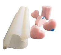 EchoDone Heart Tube Soap Mold Column Silicone Embed Soap Making Supplies Tool 900ML