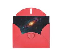 Echoes of Existence Red Patterns greeting card 6x4 inches with envelope, covering birthdays, weddings and other occasions