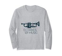 Echoes of Music Trumpet Jazz Design Long Sleeve T-Shirt