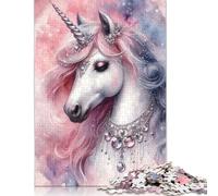 Echoes of The Celestial Unicorn Jigsaw Puzzles Puzzle for Adults Kids. 1000 Piece Impossible Challenge Toy Educational Game Home Decoration for Adults& Kids Age 14 Years Up 1000pcs (75x50cm)