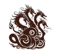 Echoes of The Hydra Shadows in The Mist Wall Stickers 42x44.6cm It Won't Fall Off Coffee