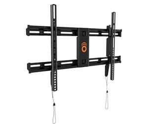 ECHOGEAR Low Profile Fixed TV Wall Mount for TVs Up to 85" - Holds Your TV Only 2.25" from The Wall - Fast Install With Template & You Can Level After Mounting - Pull Strings for Easy Cable Access