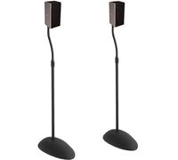 ECHOGEAR Speaker Stands Pair - Height Adjustable with Universal Compatibility - Works with Vizio, Klipsch, Bose, Sony & More - Includes Built-in Cable Management - Great For Surround Sound Setups