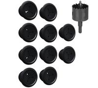 ECHOGEAR Wall Cable Hiders for Cable Management - 2.25" Mini Cord Hider Conceals 3 Low Voltage Cables Behind Wall - Perfect for Speakers, Mounted TVs, Desks & More - Black 10-Pack