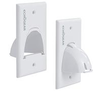 ECHOGEAR White in Wall Cable Hider for Wall Mount TV - Single Gang Pass Through Pair with Drywall Brackets Included - Manage 8 Low Voltage Cords Behind The Wall - Quick Install with Wall Template