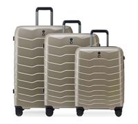 Echolac Exo 4 wheels Suitcase set 3-piece Expandable gold colored