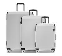 Echolac Logic Pro 4 wheels Suitcase set 3-piece with expansion pleat silver colored