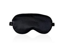ECHOLLY Sleep Eye Mask - Perfect Light Blockout Comfort Soft Silk Eye Mask for Women & Men - 2 Pairs Ear Plugs - Travel Pouch (Black)
