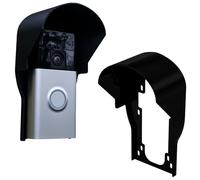 EchoPK Ring Doorbell Cover Anti Glare Universal Mounting Plate Weather Protector No Drill Required for Ring Doorbell Devices 1, 2, 2nd Generation, 3, 3 Plus, 4, Battery Video Doorbell Pro Plus