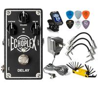 Echoplex EP103 Delay Pedal by Dunlop EP-3 Tape Echo Effects With Tonebird Multi-tool, 3 Patch Cable, Power Supply, Tuner, Picks Bundle