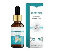 EchoPure Organic Ear Support Eli-xir, Natural Ear Care Liquid, Portable Soothing Product, 30ml, Soothing Formula, Portable Bottle for Adults Home Travel Friends Family, Long-Lasting Comfort