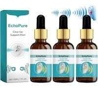EchoPure Organic Ear Support Elixir, Tinniease Spray for Tinnitus, Tinnitus Relief for Ringing, Cleans The Ears, Portable Ear Care Sprays, Echo Ease Inhaler, Relieve Ear Discomfort,30ml (3pcs)