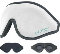 Echor Blackout 3D Eye Mask Padded Foam Sleep Mask with Adjustable Strap in White Echor White