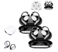 Echosene 168 Languages Ai Translation Earbuds, Q39 Ai Translation Clip-On Bluetooth Earphones, Wireless Multi-language Instant Headphones for Business Travel(Black,2pcs)