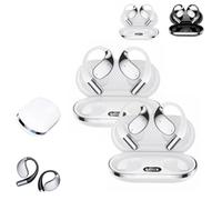 Echosene 168 Languages Ai Translation Earbuds, Q39 Ai Translation Clip-On Bluetooth Earphones, Wireless Multi-language Instant Headphones for Business Travel(White,2pcs)