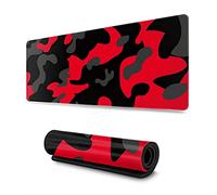 Echoserein Red and Black Camo Camouflage Gaming Mouse Pad Large XL Long Extended Pads Big Mousepad Keyboard Mouse Mat Desk Pad Home Office Decor Accessories for Computer Pc Laptop
