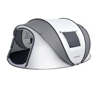 EchoSmile Instant Pop Up Camping Tent, 4-6 Person Tents,Automatic Set Up Tent in 3 Seconds,Waterproof Sunshade Family Tent,Portable Lightweight Dome Tent White &Gery,6 person