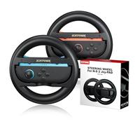 ECHTPower Steering Wheels for Switch Joy-con 2, 2 Pack Steering Wheels for Swicth 2 Grip, Joy-con 2 Wheel for Mario Kart World, Switch 2 Accessories, Ergonomic Design