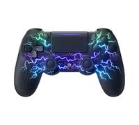 ECHTPower Wireless Controller for PS4, Wireless Pro Controller with LED Light, Rechargeable Battery 1000mAh, 3.5mm Audio Jack, 6 Axis and Dual Vibration, Compatible with PS4/Slim/Pro/PC