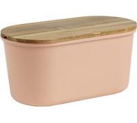 Echtwerk Bread Box Fresh, Melamine Acacia Wood, Salmon Pink, 37 cm x 22 cm x 17 cm