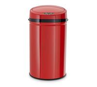 ECHTWERK EW-AE-0290 Infrared Sensor Waste bin, 30 L Made of Stainless Steel, red, 30 liters