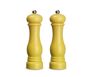 ECHTWERK EW-PM-3000G 2-Piece Set, Made of high-Quality ABS Plastic, Ceramic Grinder, Manual Mill, Ideal for Spices Such as Pepper, Salt and Chilli, Yellow, 21 cm
