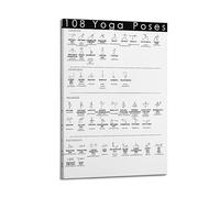 ECHUN 108 Yoga Stick Figure Poses Poster Decorative Canvas Wall & Art Picture Painting 12x18inch(30x45cm)